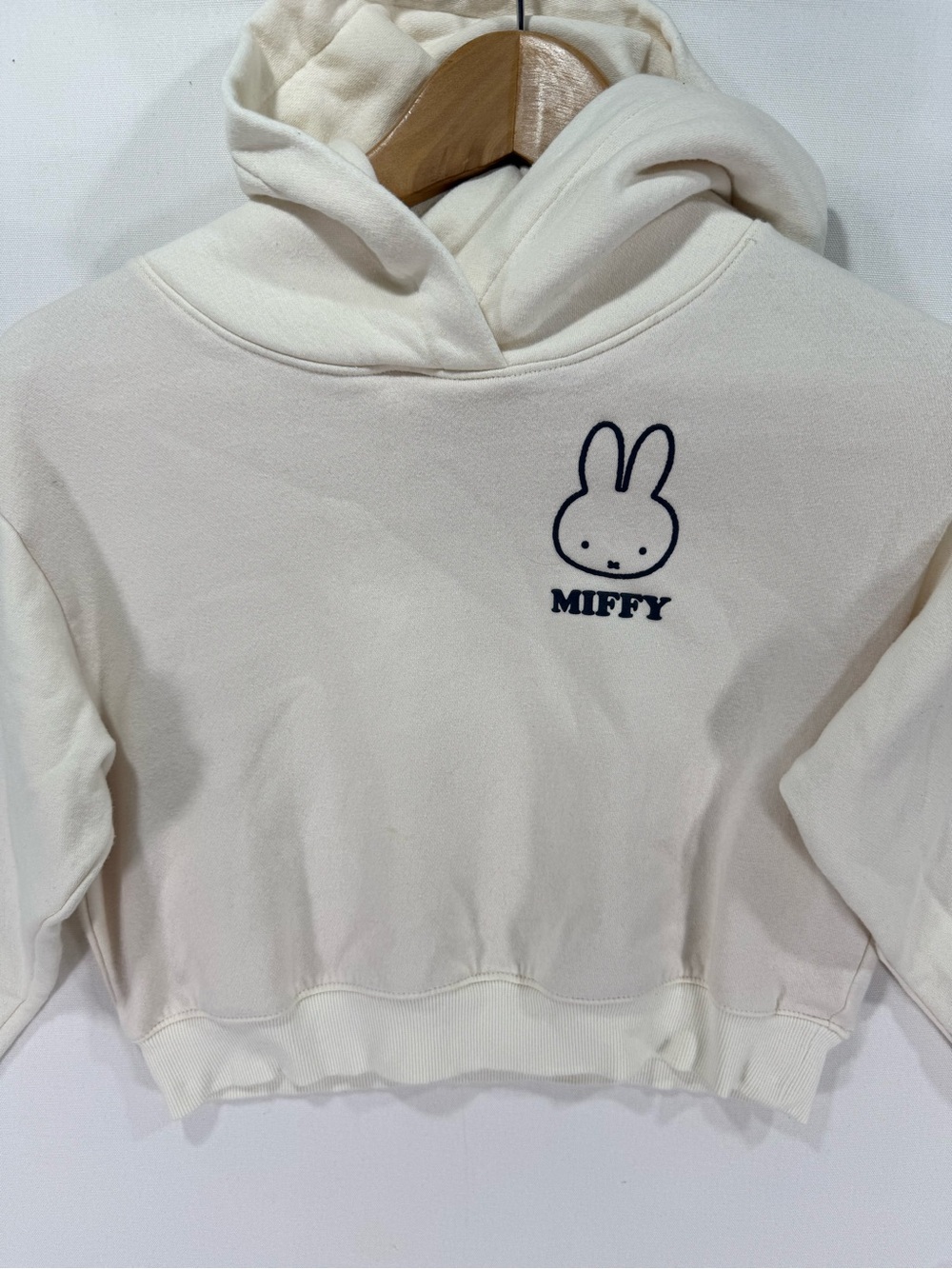 H&M Miffy Graphic Hoodie in Cream Size 8